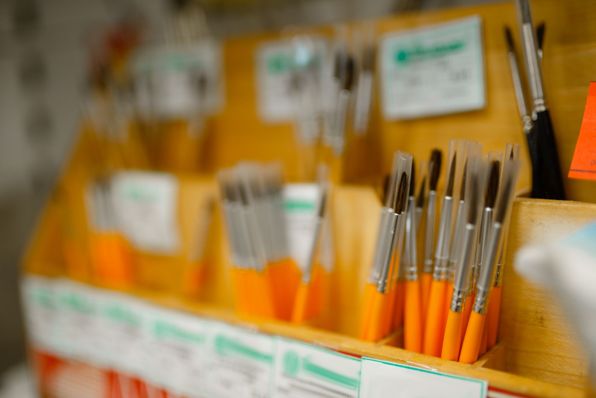 shelf-with-paint-brushes-stationery-store-nobody-2023-11-27-05-23-17-utc